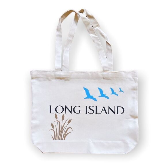 NWT Wool + Pepper Co. LONG ISLAND Canvas Cotton Tote Bag - Picture 3 of 4